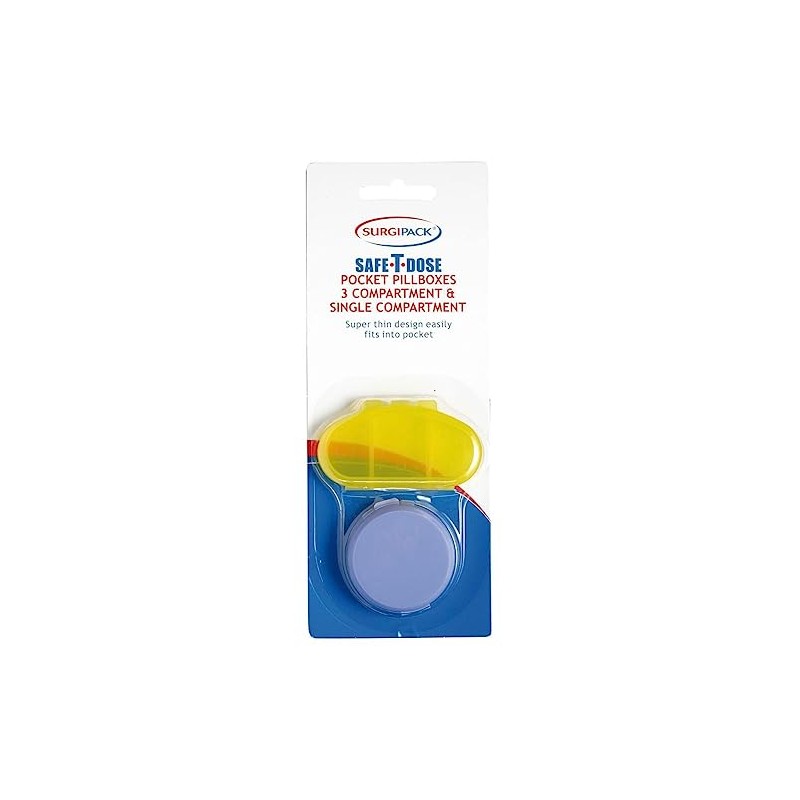 SurgiPack 6054 Safe-T-Dose Assorted Pocket Pill Box