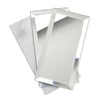 Diflart Peel and Stick Mirror Backsplash, Silver, 4x8 Inch, Beveled