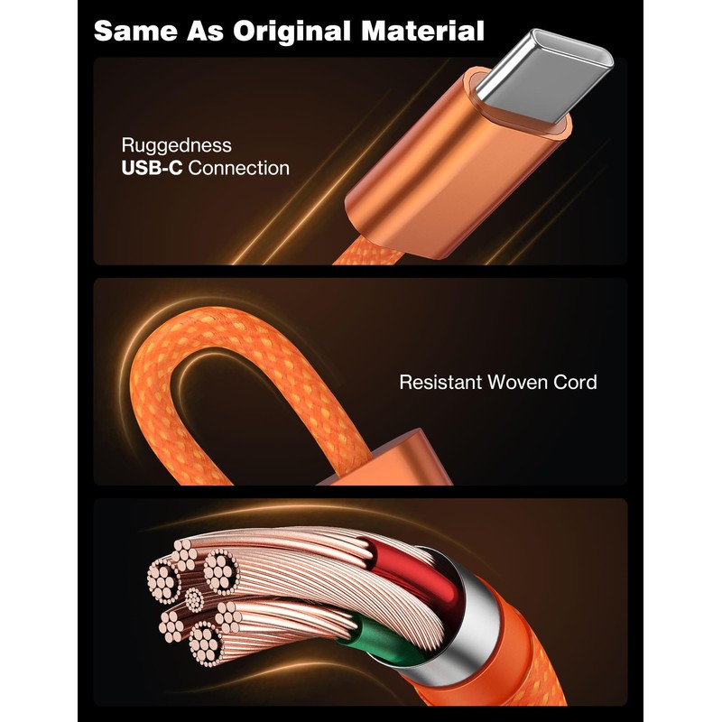 iMangoo 3ft USB A to USB C Braided Car Play
