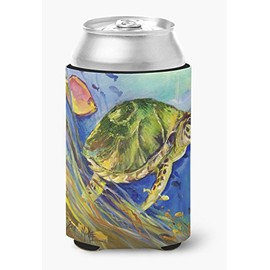 Caroline's Treasures JMK1262CC Loggerhead Sea Turtle Can or Bottle Hugger, Can Hugger, multicolor