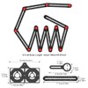 Multi-Angle Measuring Ruler, 12 Section Angle Measurement Aluminum Alloy Fold