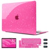 CISSOOK Rose Pink Glitter Case for MacBook Air 13 Inch
