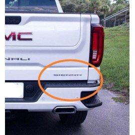 GMC Gloss Black Tailgate corner Emblems Letters GMC Sierra 1500 2500 3500 hd  Denali