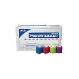 2642722 PT# 8015T Bandage Latex NS Fabric 1"x5yd Cohesive Tan Roll 30/Bx Made by Dukal Corporation