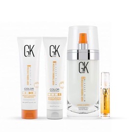 GK Hair Global Keratin Moisturizing Shampoo and Conditioner Set 100ml I Leave in Conditioner Spray (120ml/4 fl. oz) I Organic Argan Oil Hair Serum For Frizz Control Dry Damage Hair Repair 10ml