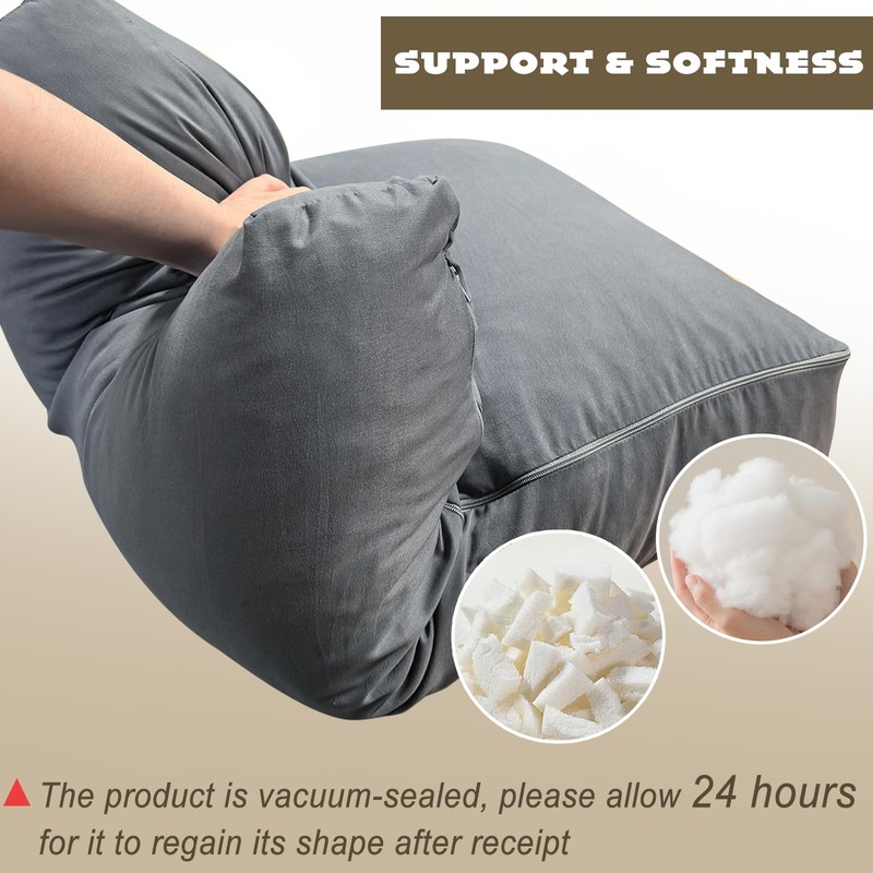 Shredded Foam Sofa Back Cushions Replacement Soft Couch Pillow Insert