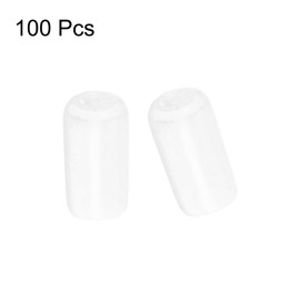 uxcell 100pcs Rubber End Caps Protective Caps 7.5mm ID Vinyl PVC Round Tube Bolt Cap Cover Screw Thread Protectors Clear