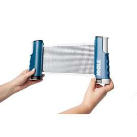 JOOLA Retractable Ping Pong Net for Any Table - Portable Table Tennis Net and Post Set Stretches 5.75' & Clamps Up to 2" Thick - Optional Racket and Ball Set, Games for Family