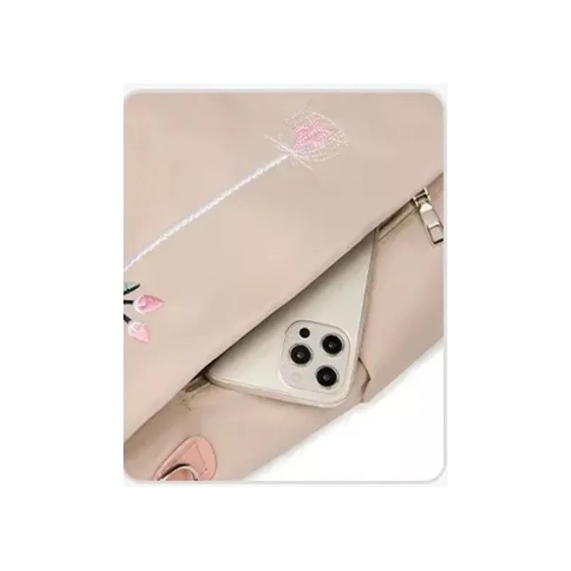 Colibrí alegre Mochila Oxford Impermeable, Con Bordados