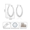 Philip Jones Silver Plated 20mm Hoop Earrings