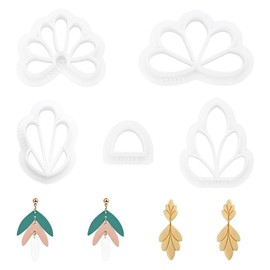 UNICRAFTALE 4 Sets 4 Styles Polymer Clay Cutters Set Leaf Shape Clay Cutters Clays Earrings Cutters Mix Leaf Polymer Clays Earrings Polymer Claying Molds Claying Cutter for Jewelry Making Tools
