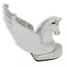 1clickautoacc 3D CHROME ABS UNICORN CAR TRUCK HOOD EMBLEM DECAL 5"