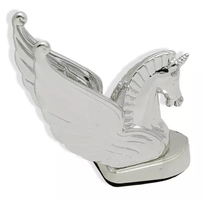 1clickautoacc 3D CHROME ABS UNICORN CAR TRUCK HOOD EMBLEM DECAL