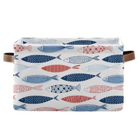 Fish Rectangular Storage Basket Organizer Bin Shelf Baskets For Clothes Gifts For Home Office Dorm