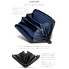 GRACE Men's Wallet, Round Zipper, Italian, Carbon Leather, Large Capacity,