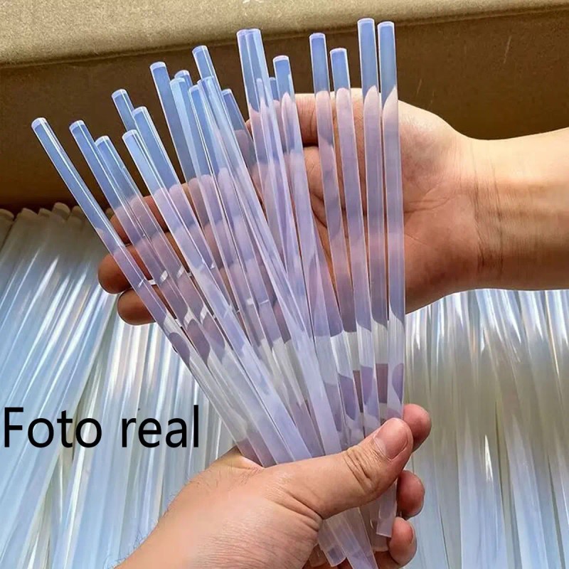 Barra De Silicona Transparente 1kg Alta Viscosidad 7mm