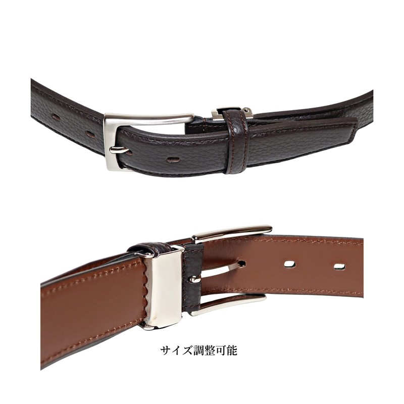 KIETH KE21456-39 Men's Business Belt, Brown, Genuine Leather, Made in