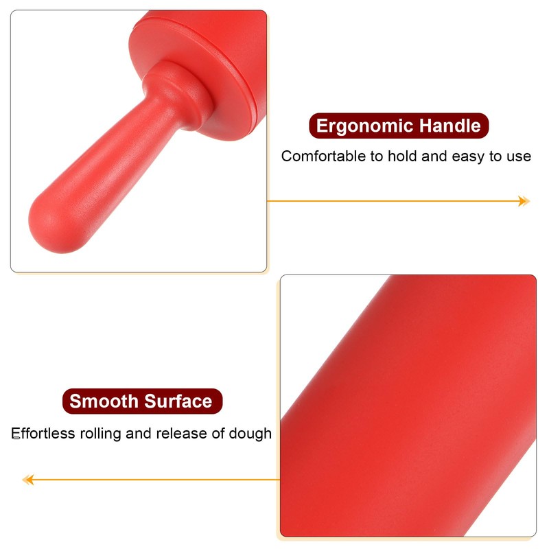 HARFINGTON Silicone Rolling Pins for Baking 12 Inch Non Stick
