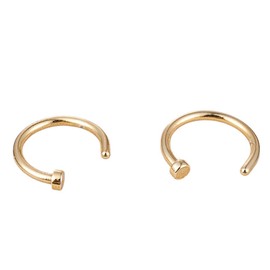 8mm gold nose ring | Titanium nose ring | Open gold nose ring | Gold huggie earrings