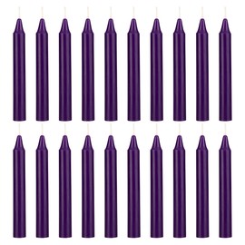 Mega Candles 20 pcs Unscented Dark Purple Exquisite Mini Taper Candle, 4 Inch Tall x 1/2 Inch Diameter, Supreme Chimes, Enchantment, Rituals, Casting Spells, Witchcraft, Wiccan, Metaphysical