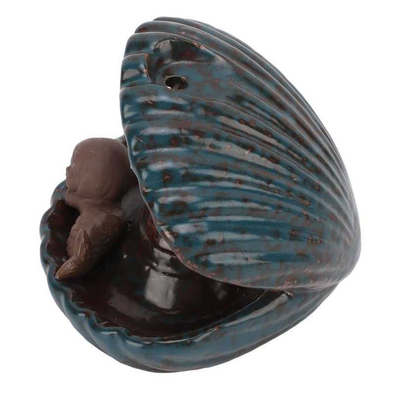 Incense Holder European Style Shell Shape LED Lamp Backflow Aromatherapy