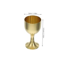 ULTECHNOVO 8 pcs Small Metal Offering Cup Delicate Buddhist Goblet for Worship Home Use Vintage Brass Design Portable High for Collectors Decorations