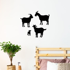 Vinyl Wall Decal Goat Silhouette Animal Farm Kids Room Stickers Mural Large Decor (g6501) Black