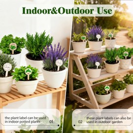 15 Pcs Plant Label Signs,Herb Garden Markers for Outdoor Plants, Waterproof Plant Name Tags Reusable Plant Stake Tags for Seedlings Herbs Vegetable Greenhouse Gifts