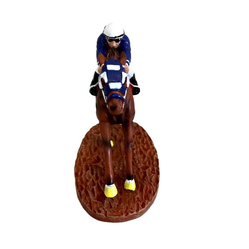 Race Horse Figurine Statue Decor Thoroughbred with Jockey Horse Racing