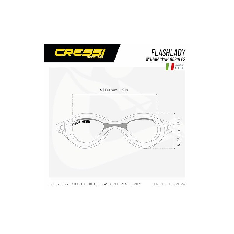 Cressi Flash Lady - Gafas de natación para Nadadores avanzados,