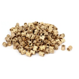 Aexit M8x12mmx10mm Brass Female Threaded Knurl Insert Embedded Nut Fastener 200pcs (de415debd20d5c98cdcaa791975318d1)