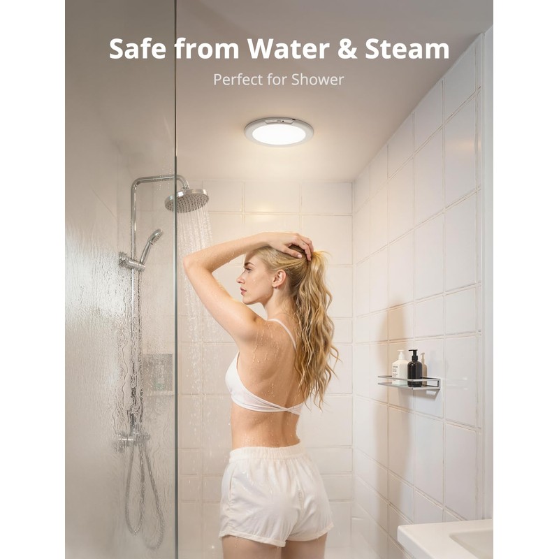 Combuh 4-Pack Battery Powered Motion Sensor Light, 7.48" IP44 Waterproof