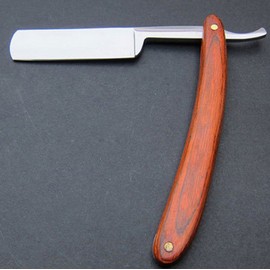 Straight Edge Steel Razor Folding Shaving Wood Handle Knife Barber Beard NEW