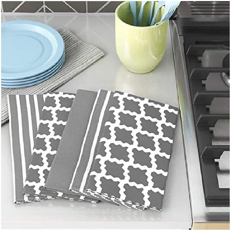 Penguin Home Premium 100% Pure Cotton Grey Tea Towel for