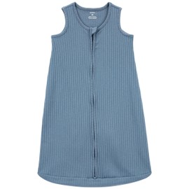 Carter's Baby Sleeveless Sleeping Bag, Sleeveless Sack with 2-Way Zipper, Blue, Medium 6-12 Months