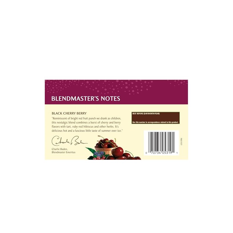Celestial Seasonings Hierbas Baya Cereza Negra Unidades Paquete