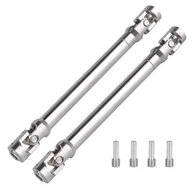 2pcs Hobbyfire 1/10 RC Crawler Drive Shafts Stainless Steel Universal Joint Driveshaft for Axial SCX10 II III Traxxas TRX4 Redcat Gen8 Gen7 Element Upgrades Parts(127-193mm)