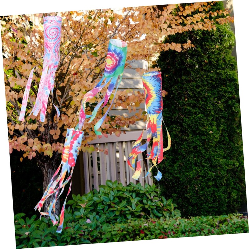 Yardwe Pack of 4 Colourful Wind Socks for Garden and