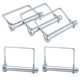 Pipe Folding Cotter Pins, Pack of 5 Rectangular Carbon Steel Safety Cotter Pins, One Cotter Pins, 12 mm Folding Cotter Pins, Locking Pin with Square Shank, for Hinges, Trailer Hitches and Garden