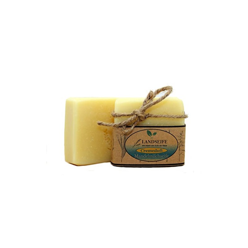 Landseife Organic Almond Milk Soap with Cream Scent - Handmade