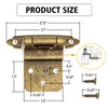 Antique Brass Inset Hinges for Kitchen Cabinet Door, 6 Pack