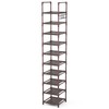 LANTEFUL Tall Shoe Rack 10-Tier Narrow Shoe Shelf Storage for