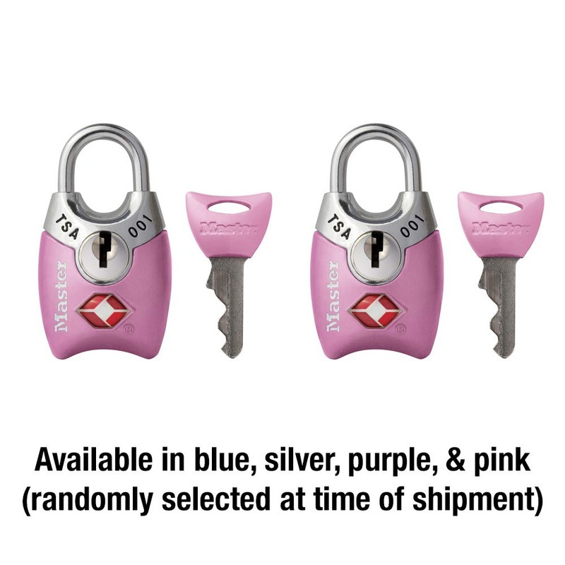Master Lock 4689T TSA Approved Keyed Lock, 2 Pack, Colors