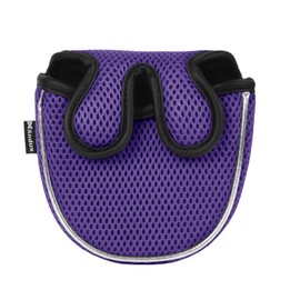 Andux Mallet Putter Cover Golf Putter Head Cover Shaft Half Circle MT/TG16 (Purple)