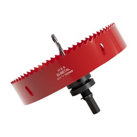6-3/8 Inch M42 HSS Hole Saw - 162mm Bi-Metal Hole Cutter, Hex Shank Hole Saw Drill Bit, Hole Saw Tools for Wood, Plywood, Plastic, Gypsum Board, Various Thin Metal Sheets