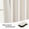 MIULEE Ivory Back Tab Blackout Curtains 102 Inch Long 2