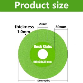6 Pack Diamond Blade for Angle Grinder - 4" X 0.78” Super Thin Glass Cutting Disc, 1.2'' Ultra Width Discos para Cortar Ceramica for Cutting and Edge Trimming