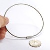bayite Pack (100) Stainless Steel Wire Keychains Cable, Key Rings,