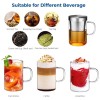 ecooe 16.9 Oz Borosilicate Glass Tea Mug Cup Tea Glasses