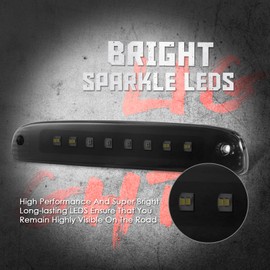 3rd Third Brake Light LED Compatible with 1997 1998 1999 2000 2001 2002 2003 2004 2005 2006 2007 2008 2009 2010 Dodge Dakota High Mount Stop Third Center Cargo Rear Brake Light Bar Taillight (Smoke)